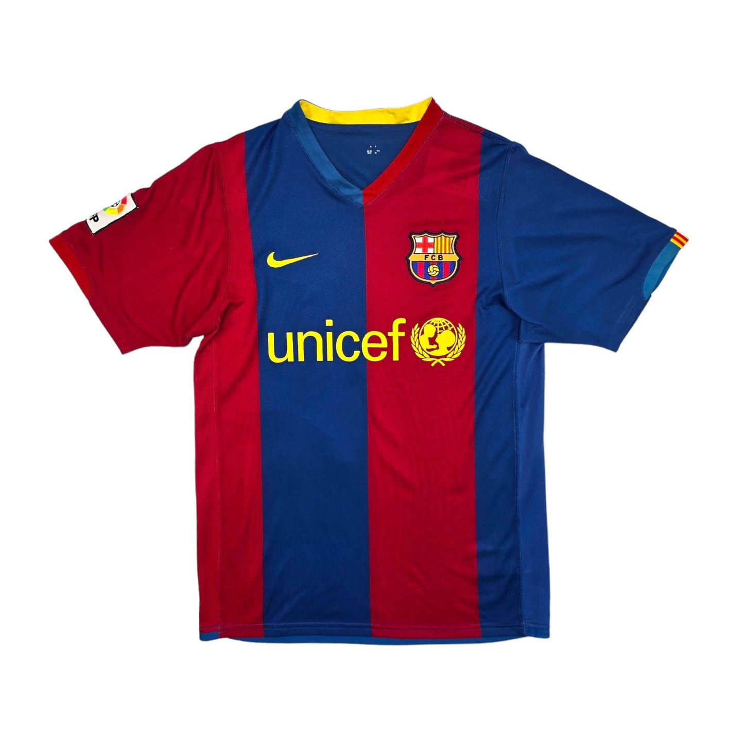 2006/07 Barcelona Home Football Shirt (S) Nike #19 Messi