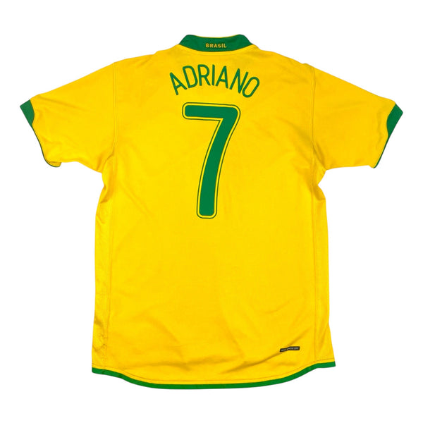 2006/07 Brazil Home Football Shirt (M) Nike #7 Adriano