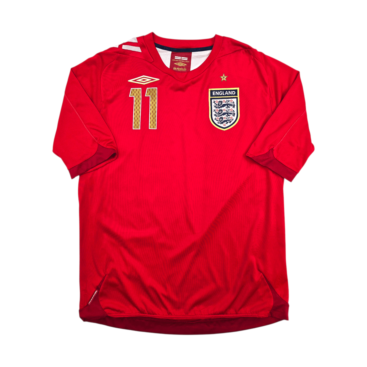 2006/07 England Away Football Shirt (L) Umbro #11 J.Cole