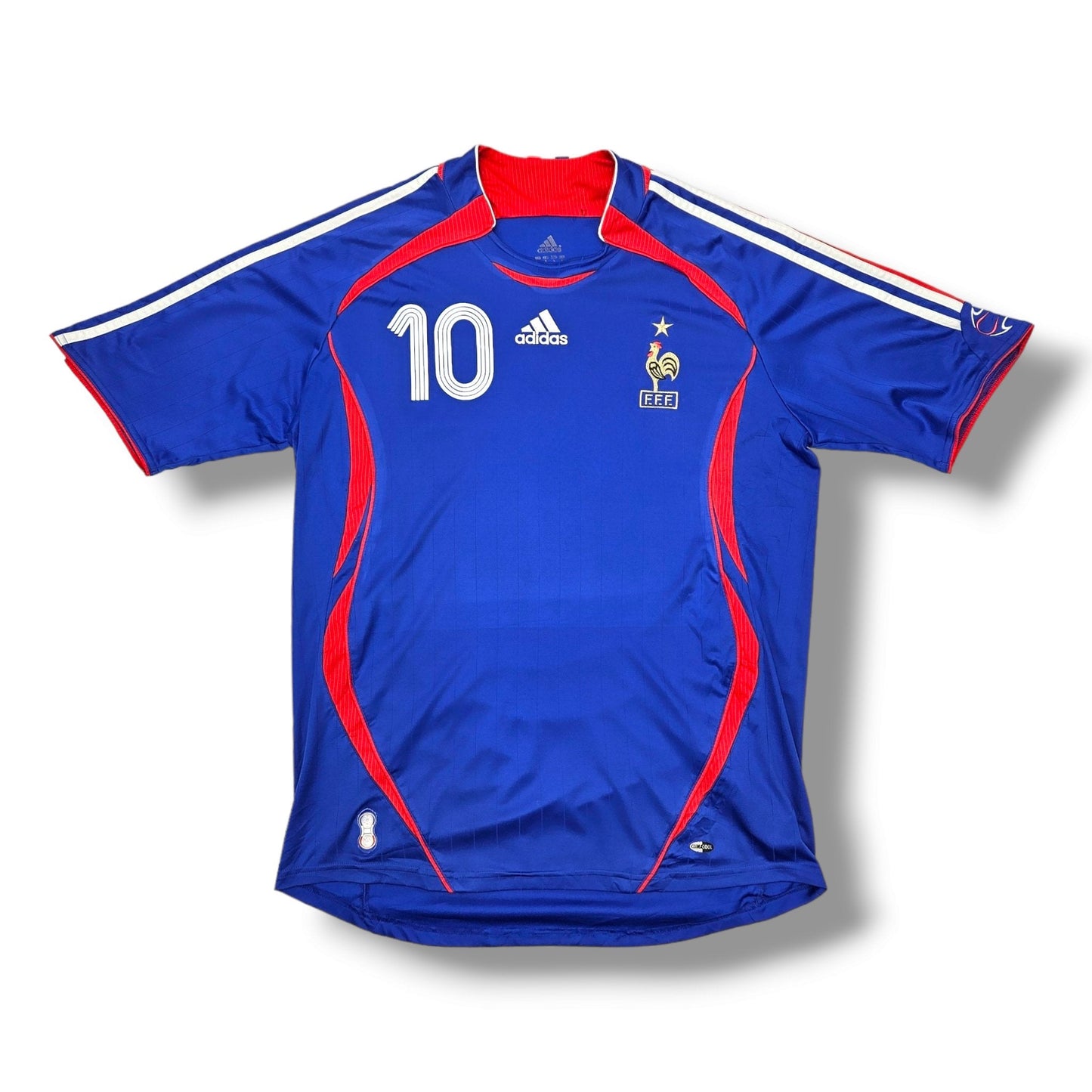2006/07 France Home Football Shirt (L) Adidas #10 Zidane