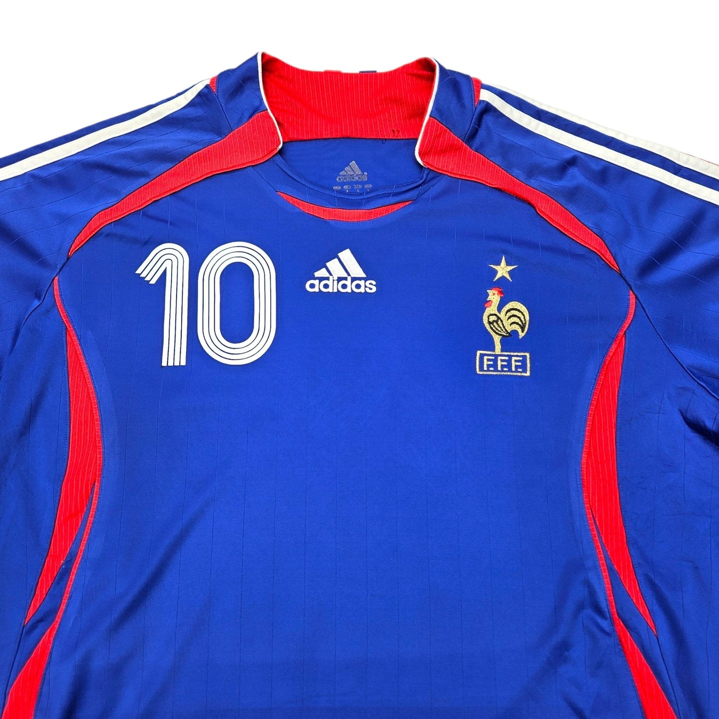 2006/07 France Home Football Shirt (L) Adidas #10 Zidane