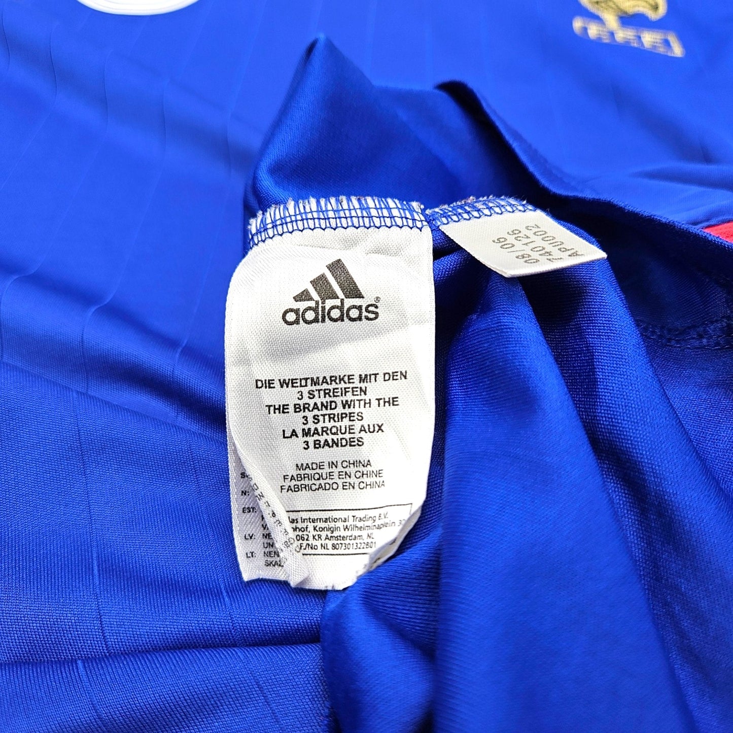 2006/07 France Home Football Shirt (L) Adidas #10 Zidane