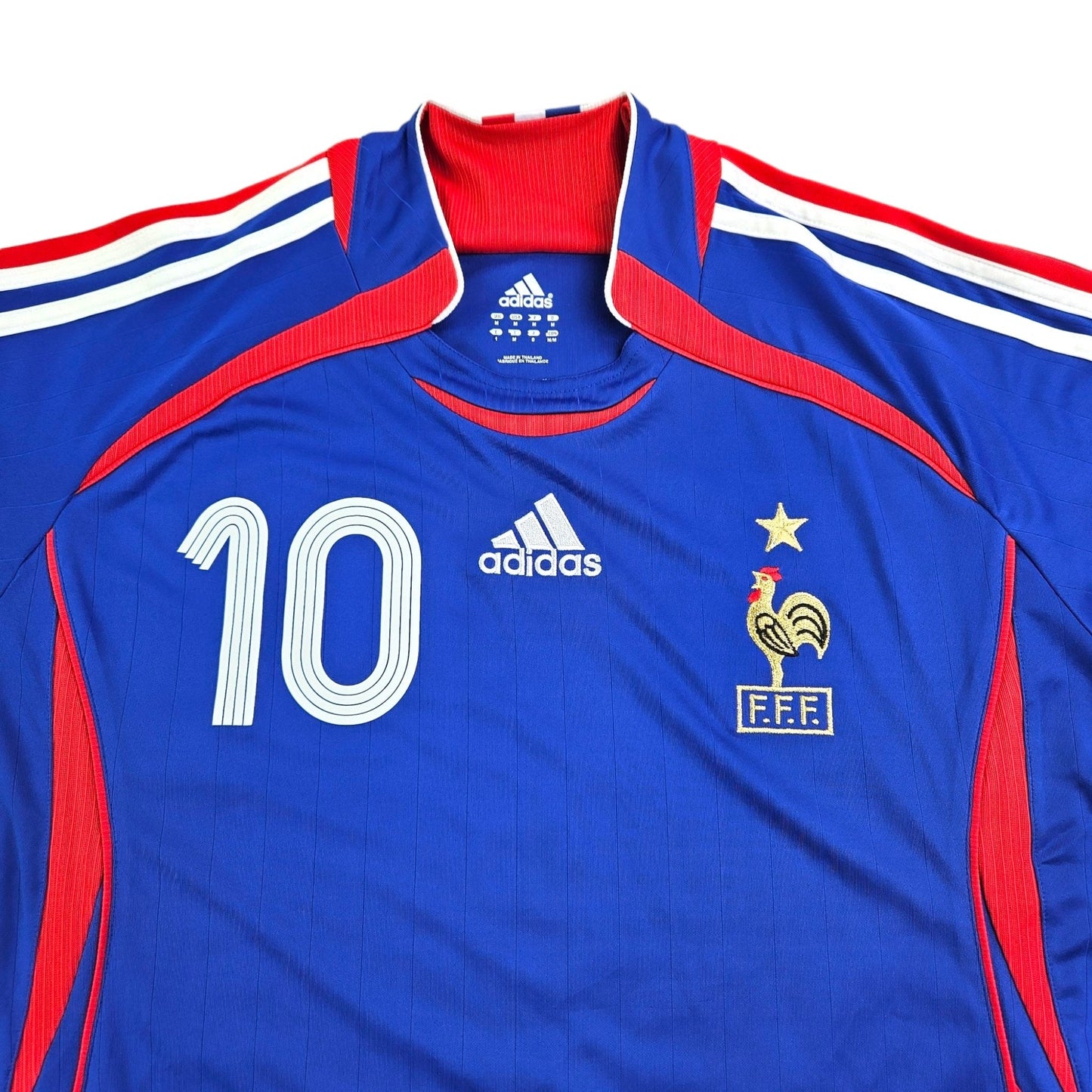 2006/07 France Home Football Shirt (M) Adidas #10 Zidane