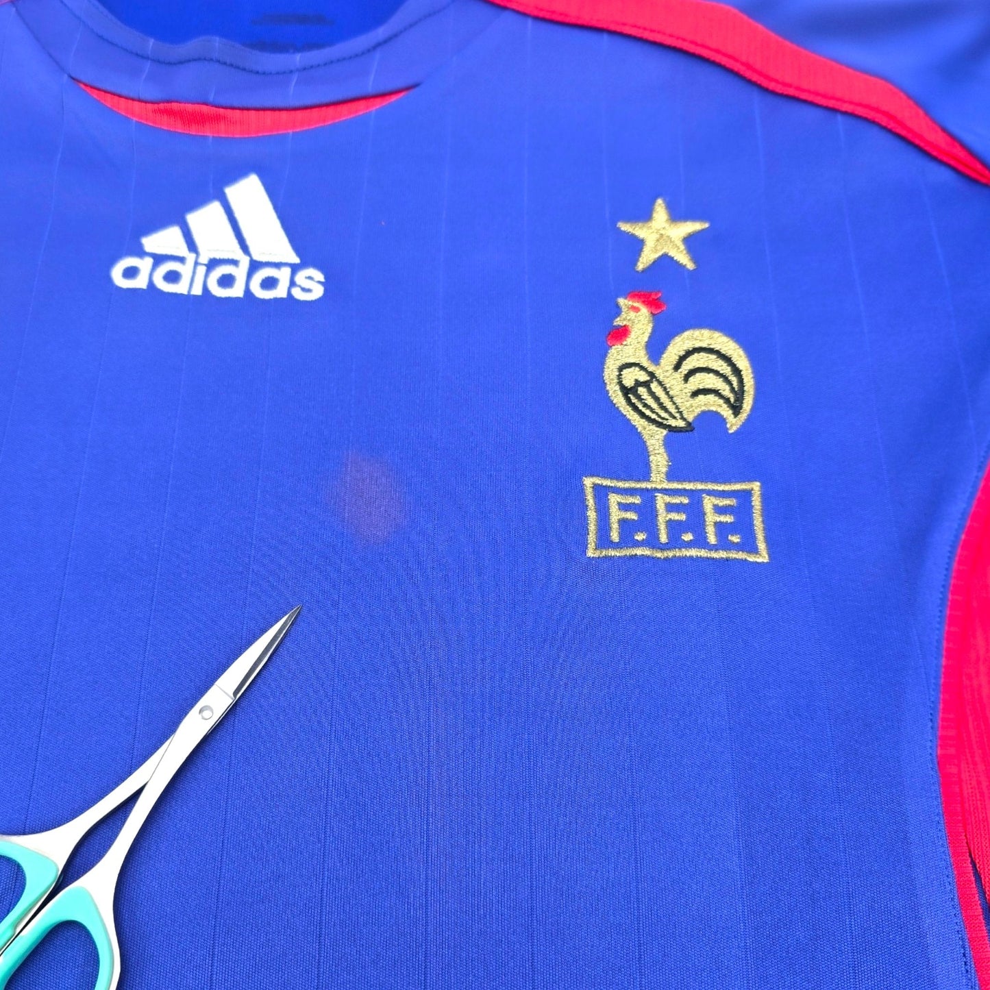 2006/07 France Home Football Shirt (M) Adidas # 10 Zidane