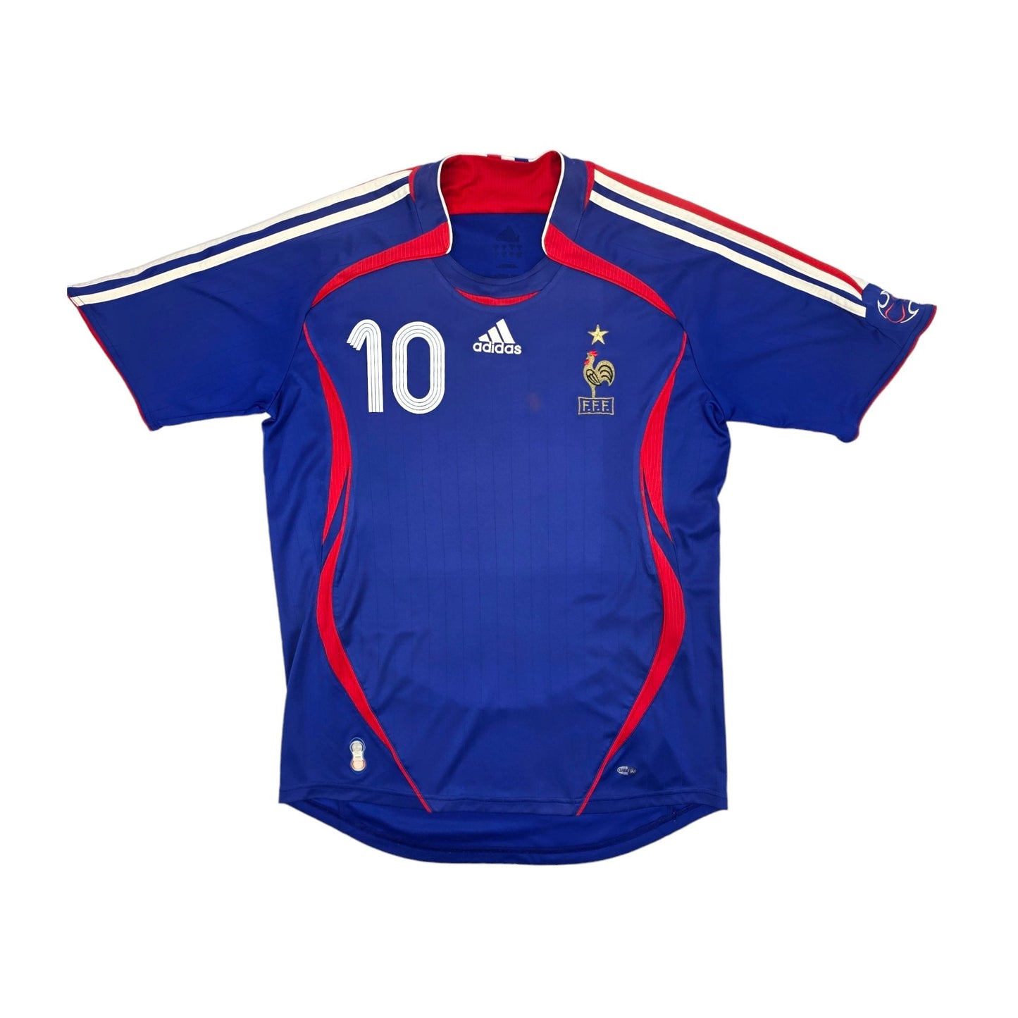 2006/07 France Home Football Shirt (M) Adidas # 10 Zidane