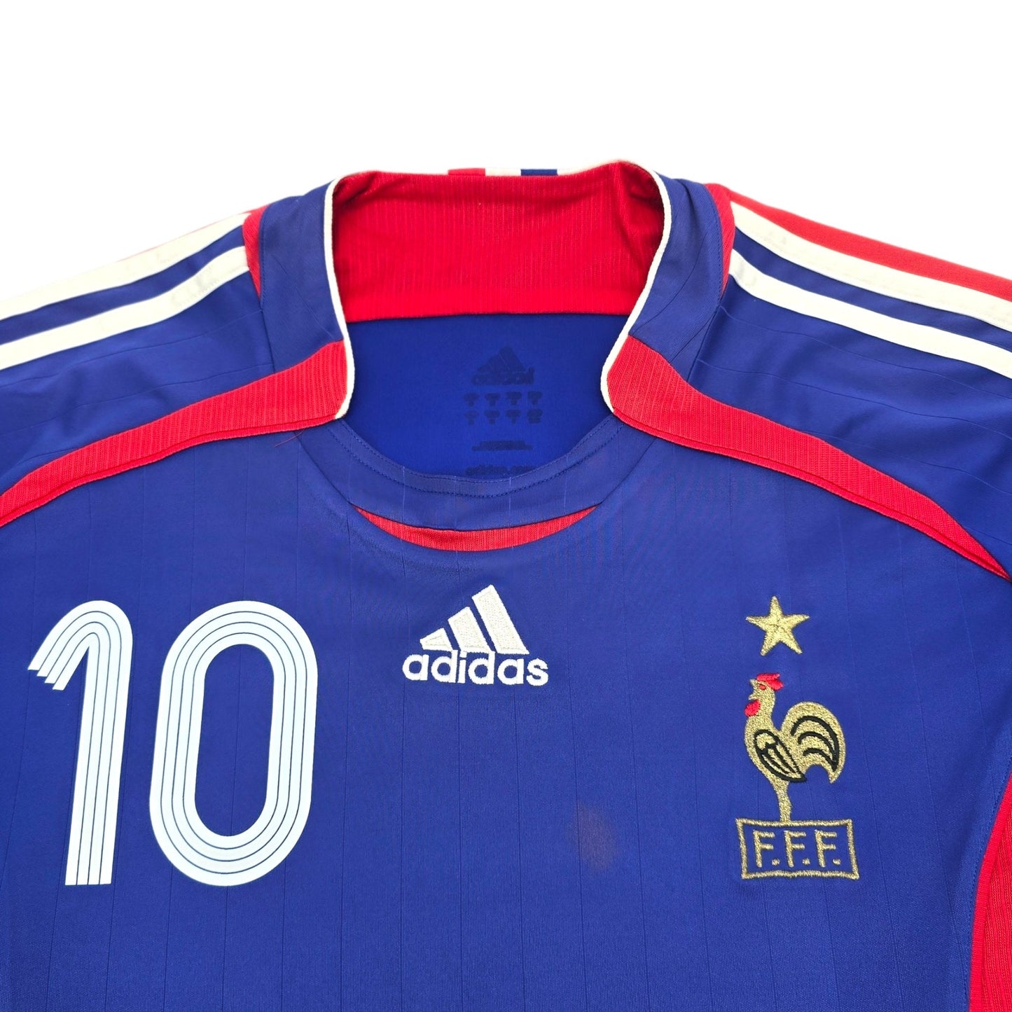 2006/07 France Home Football Shirt (M) Adidas # 10 Zidane