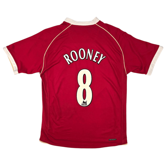 2006/07 Manchester United Home Football Shirt (M) Nike #8 Rooney
