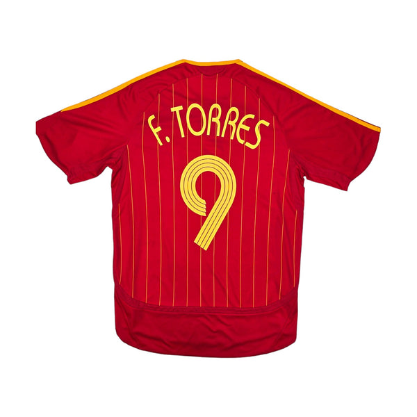 2006/07 Spain Home Football Shirt (M) Adidas #9 Torres