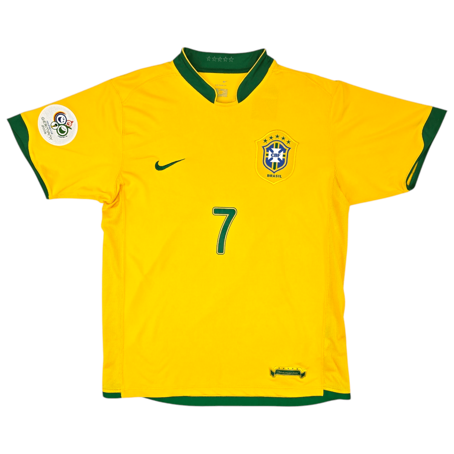 2006/08 Brazil Home Football Shirt (M) Nike #7 Adriano