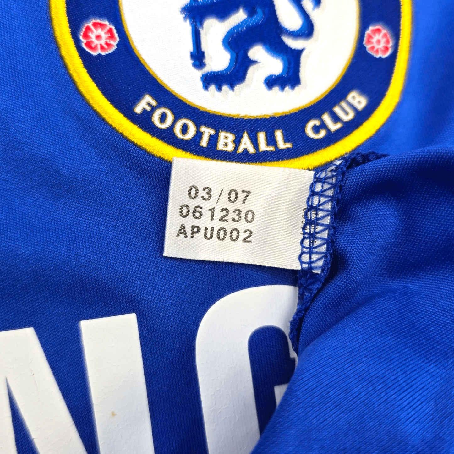 2006/08 Chelsea Home Football Shirt (L) Adidas #3 A. Cole