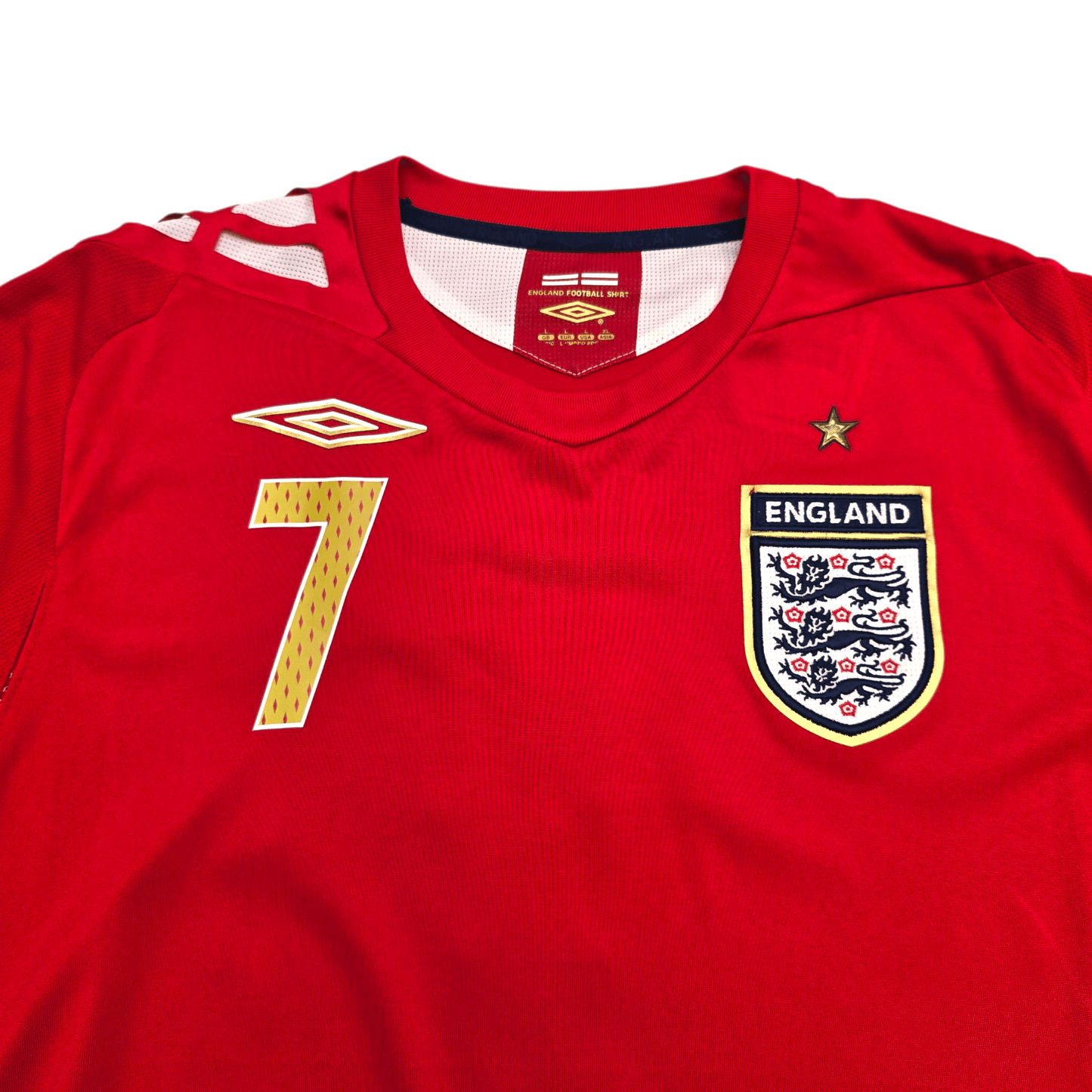 2006/08 England Away Football Shirt (L) Umbro #7 Beckham