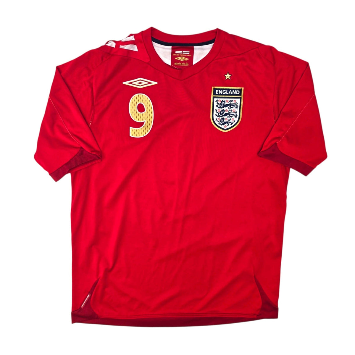 2006/08 England Away Football Shirt (L) Umbro #9 Rooney