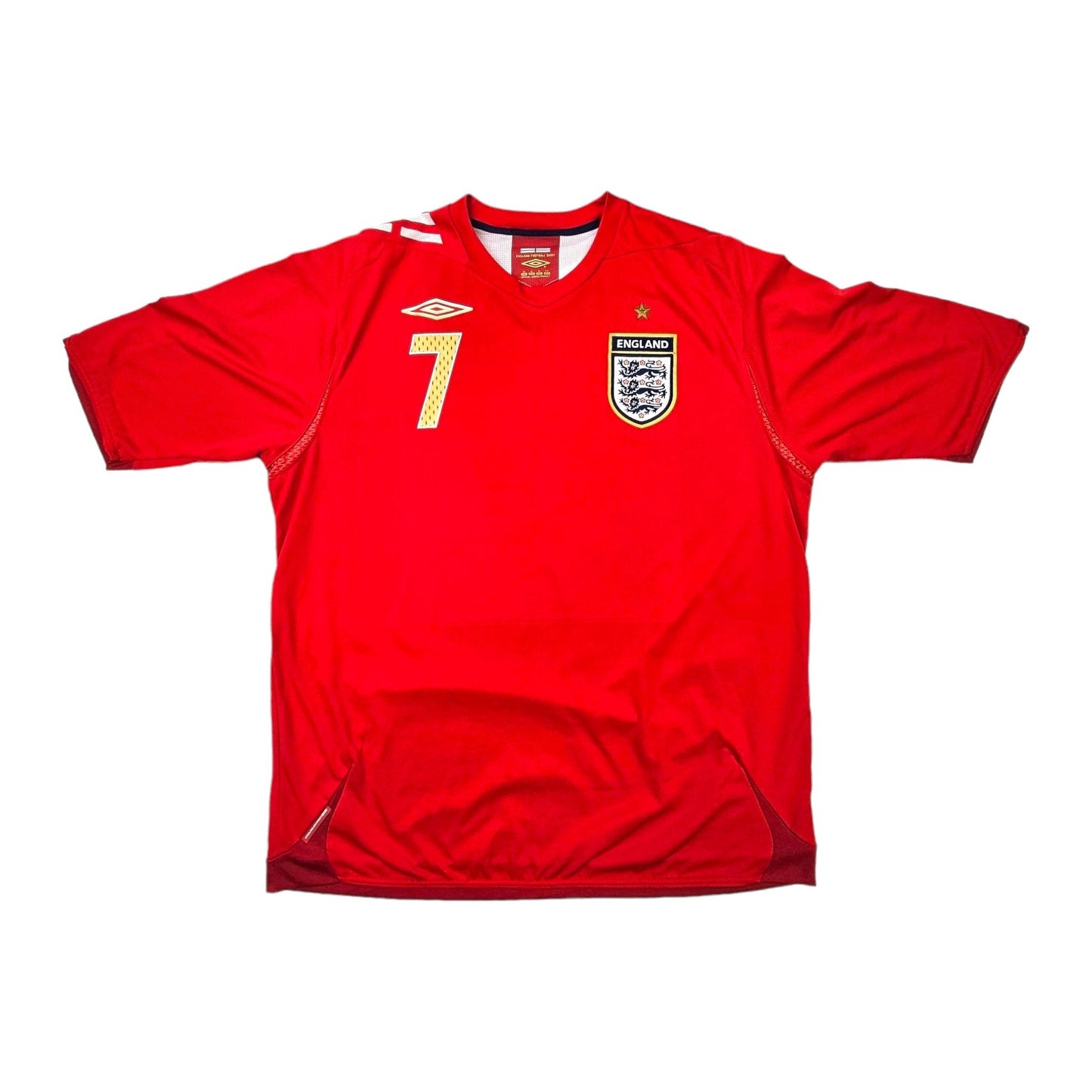 2006/08 England Away  Football Shirt (XL) Umbro #7 Beckham