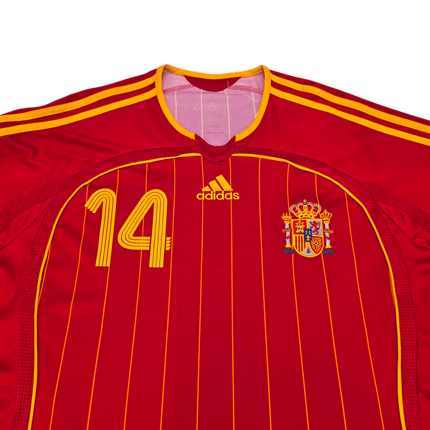 2006/08 Spain Home Football Shirt (M) Adidas #14 Alonso