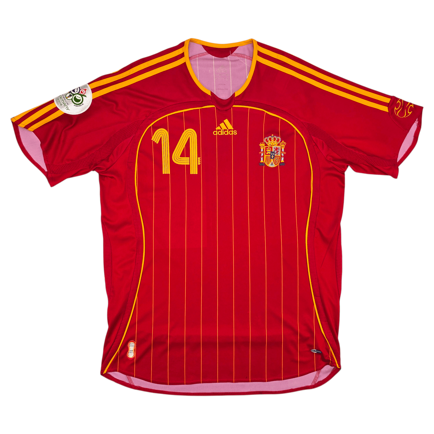 2006/08 Spain Home Football Shirt (M) Adidas #14 Alonso