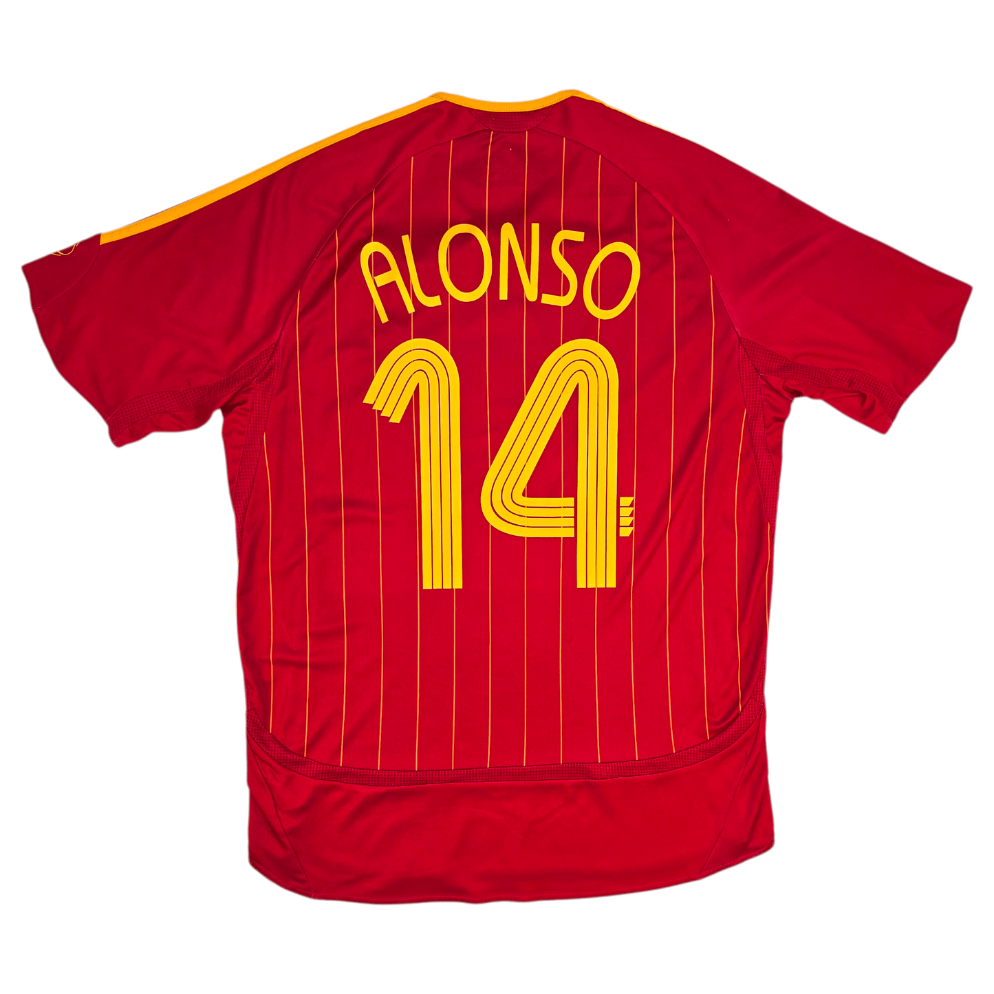 2006/08 Spain Home Football Shirt (M) Adidas #14 Alonso