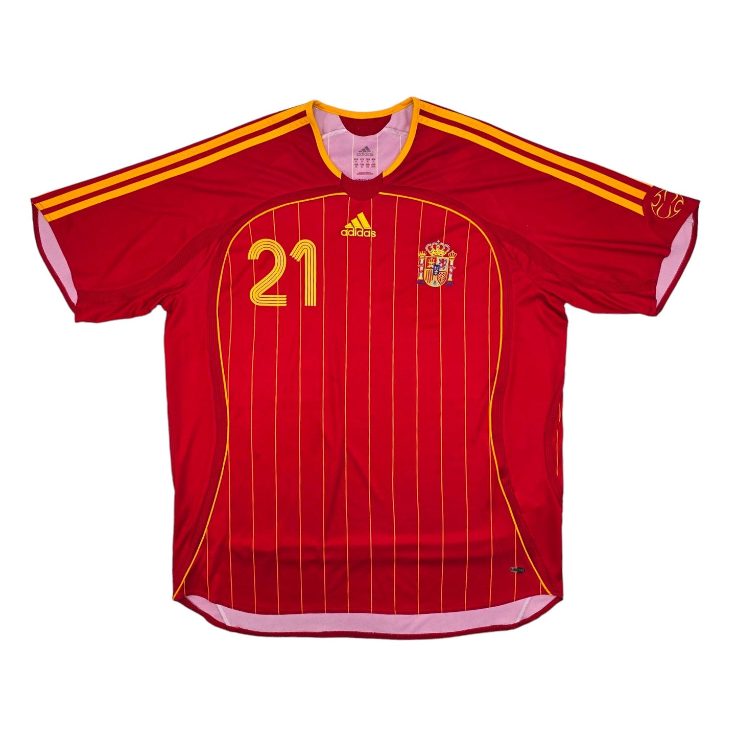 2006/08 Spain Home Football Shirt (XL) Adidas #21 David Villa