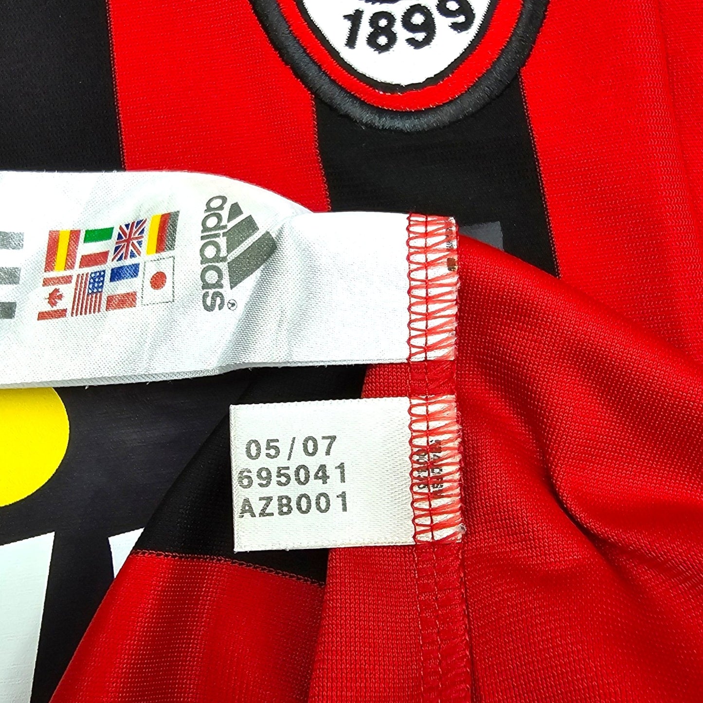 2007/08 AC Milan Home Football Shirt (L) Adidas #10 Seedorf
