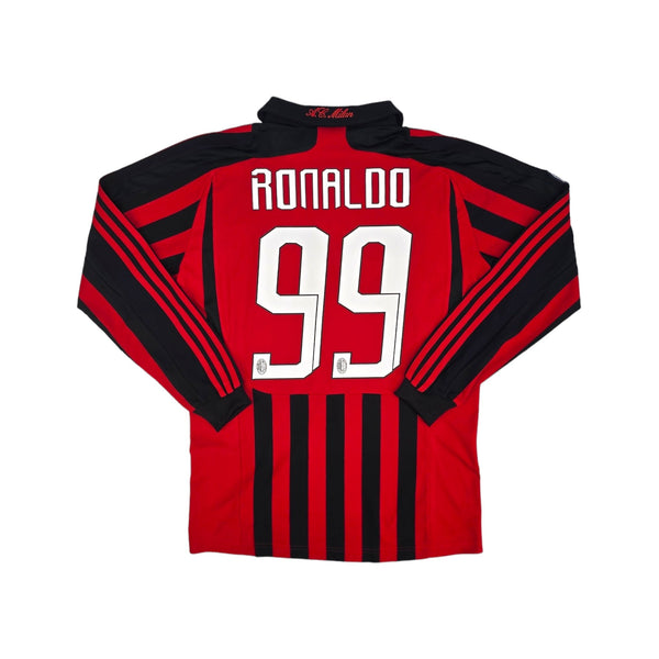 2007/08 AC Milan Home Football Shirt (M) Adidas #99 Ronaldo