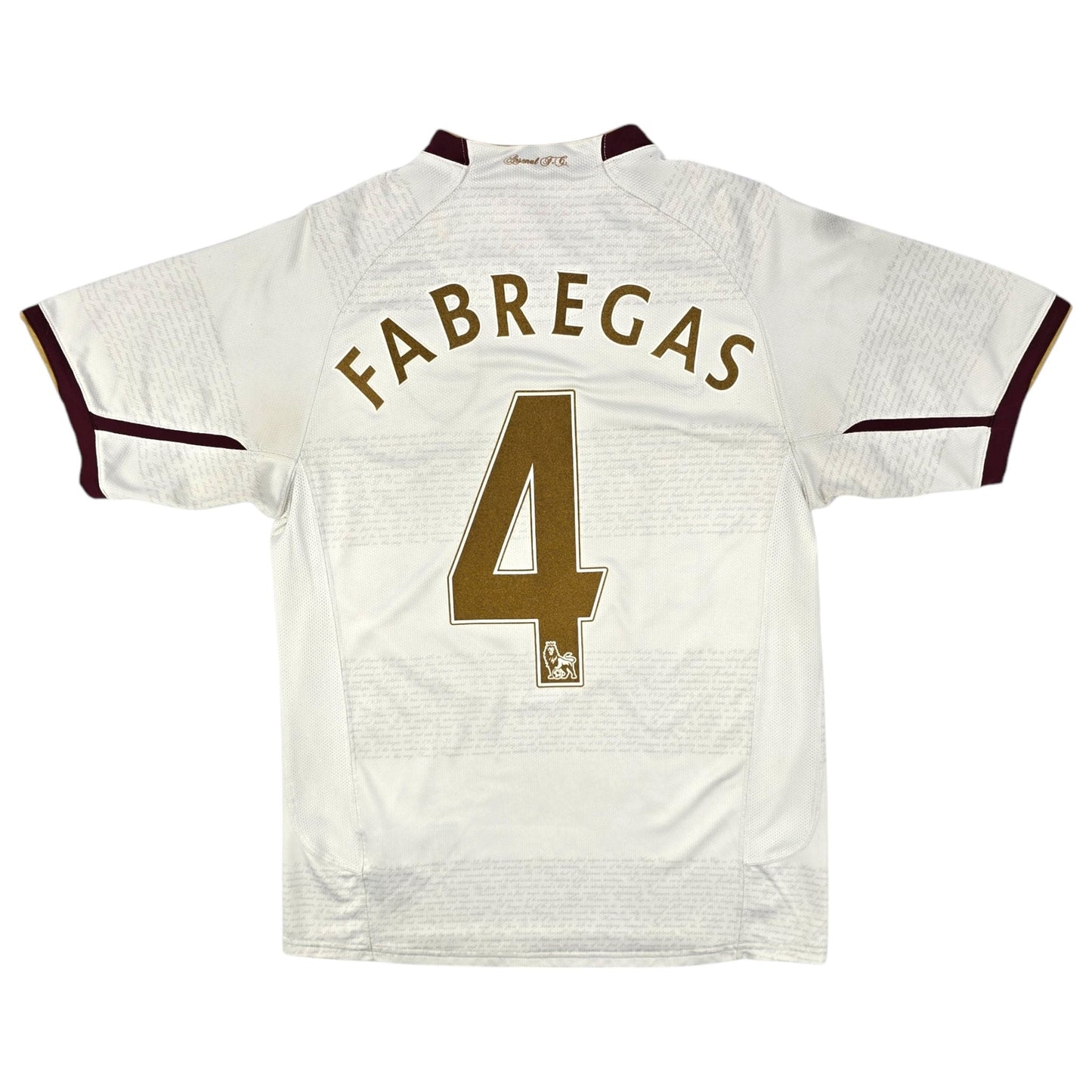 2007/08 Arsenal Away Football Shirt (S) Nike #4 Fabregas