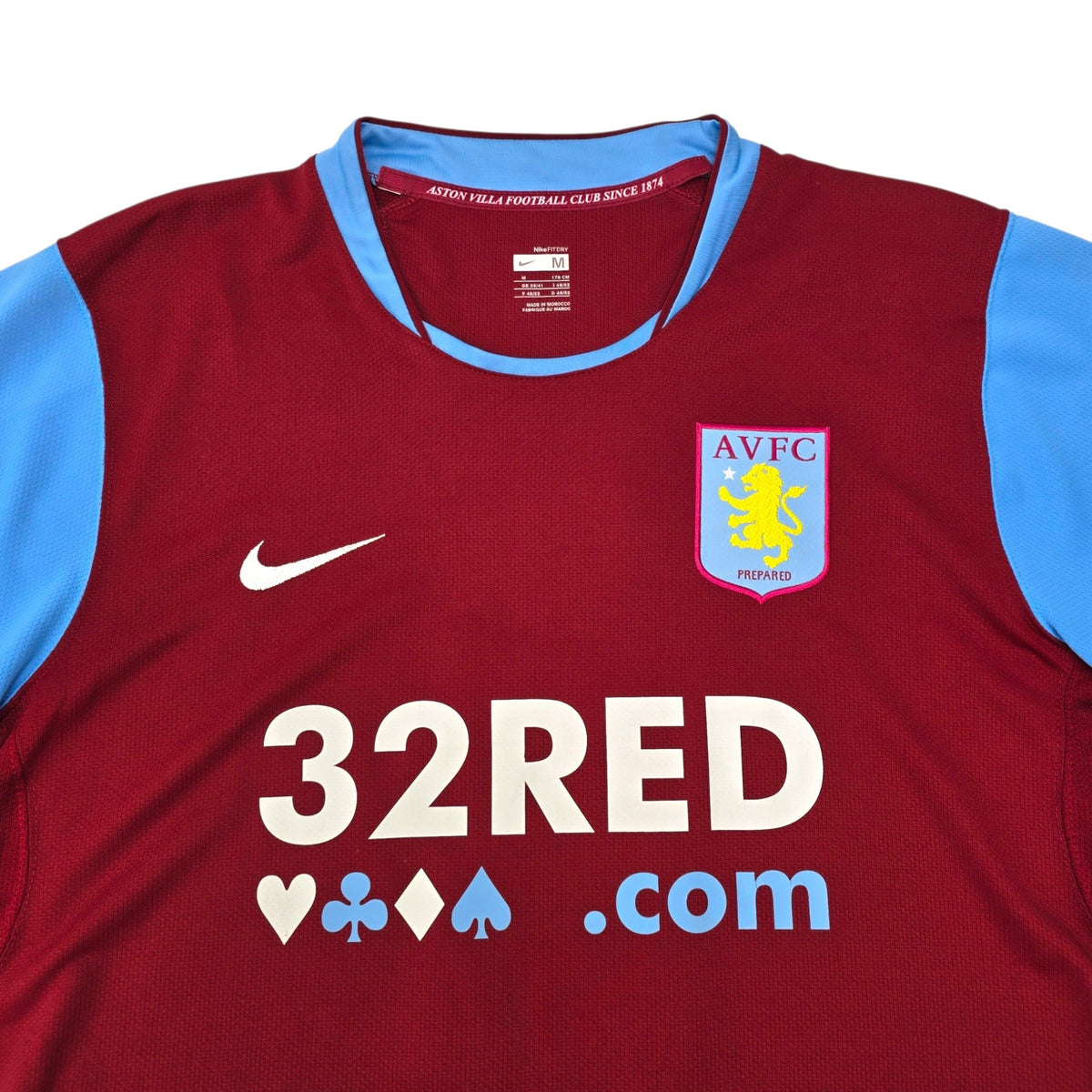2007/08 Aston Villa Home Football Shirt (M) Nike #6 Barry