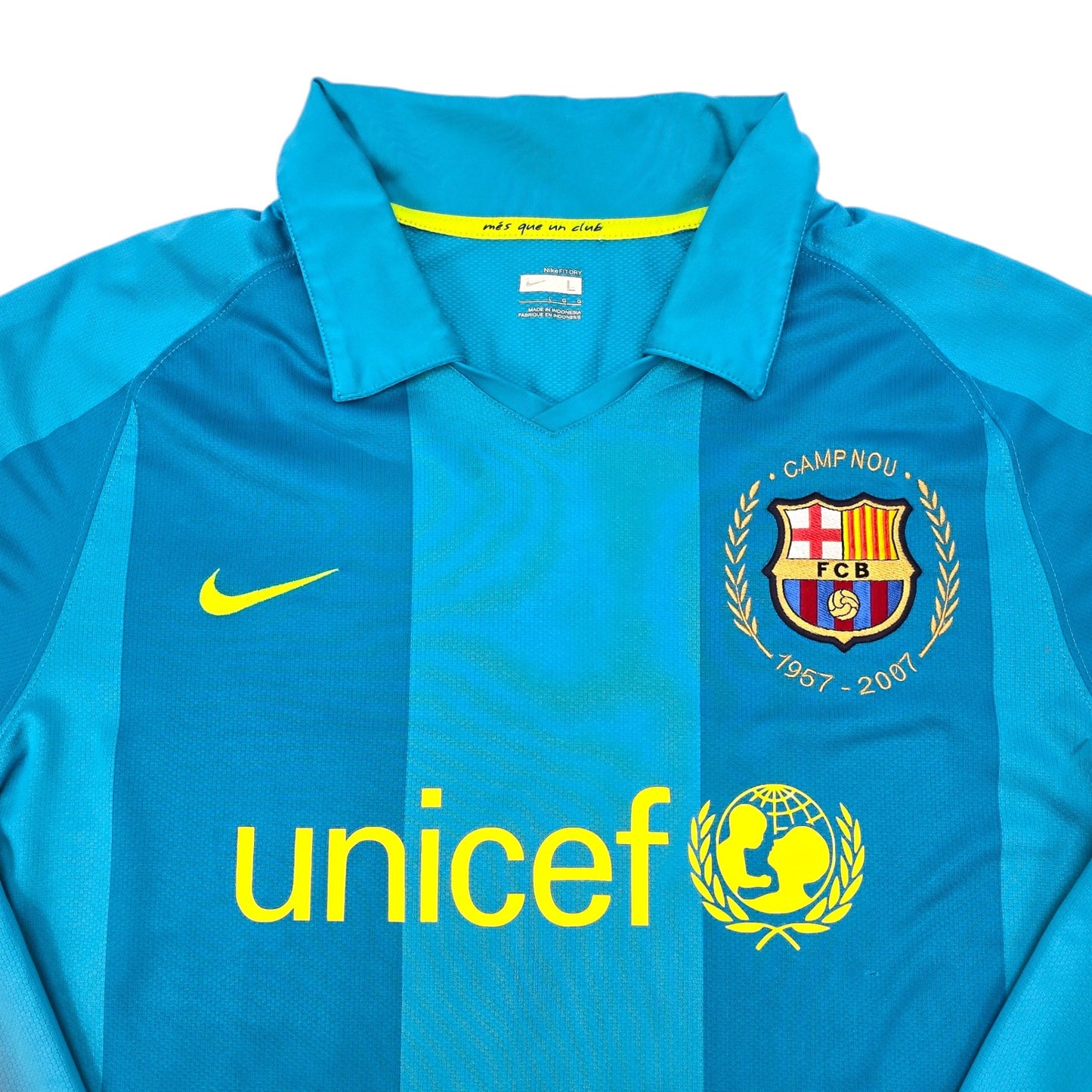 2007/08 Barcelona Away Football Shirt (L) Nike #10 Ronaldinho