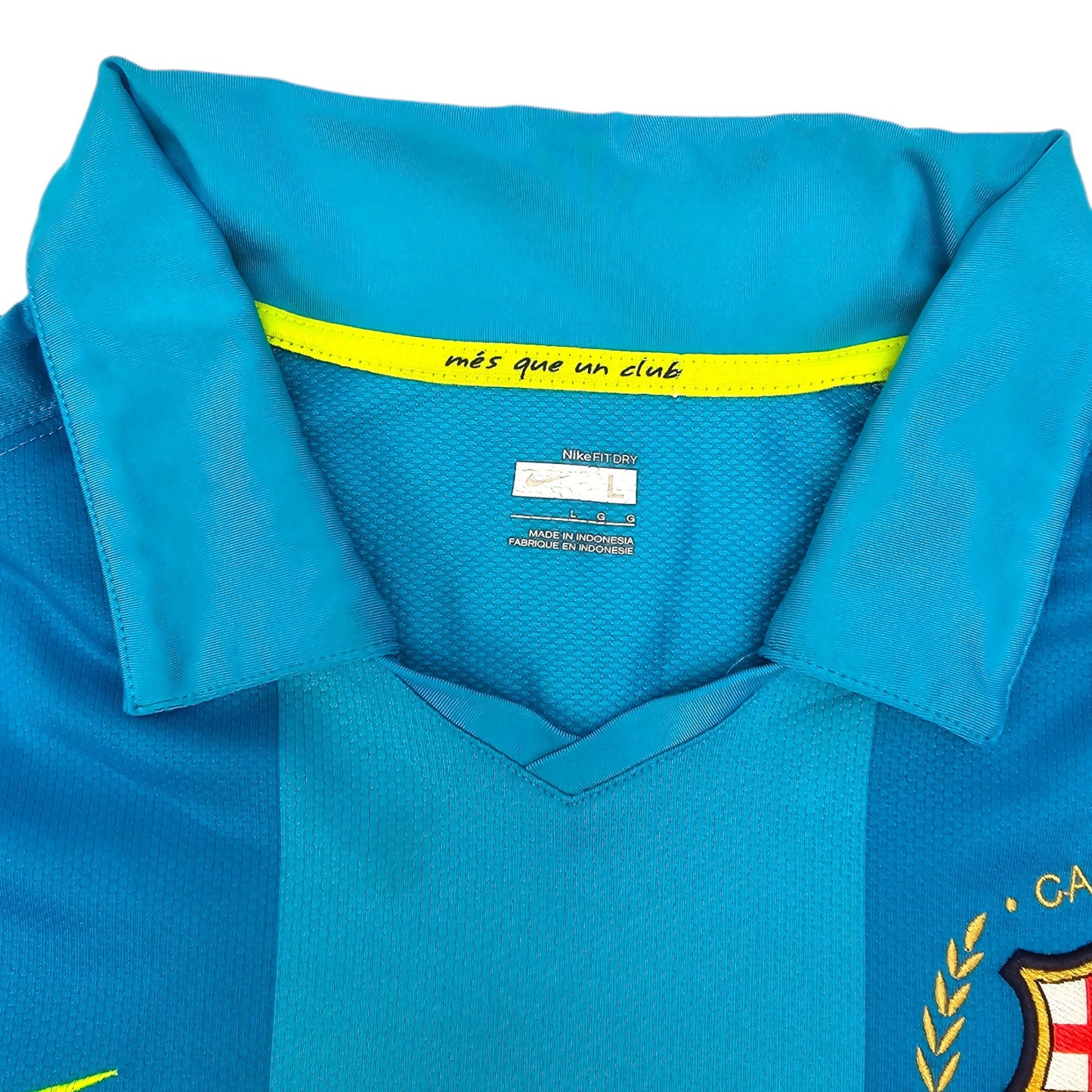 2007/08 Barcelona Away Football Shirt (L) Nike #10 Ronaldinho