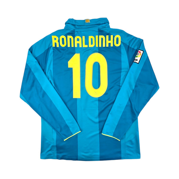 2007/08 Barcelona Away Football Shirt (L) Nike #10 Ronaldinho