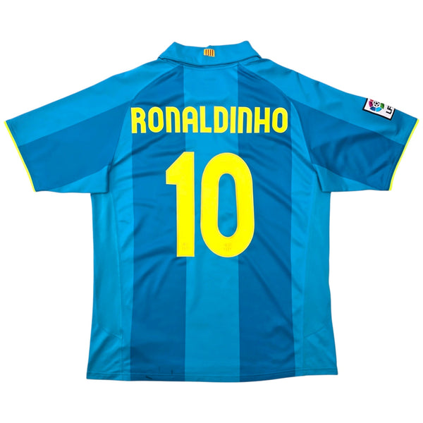 2007/08 Barcelona Away Football Shirt (L) Nike #10 Ronaldinho