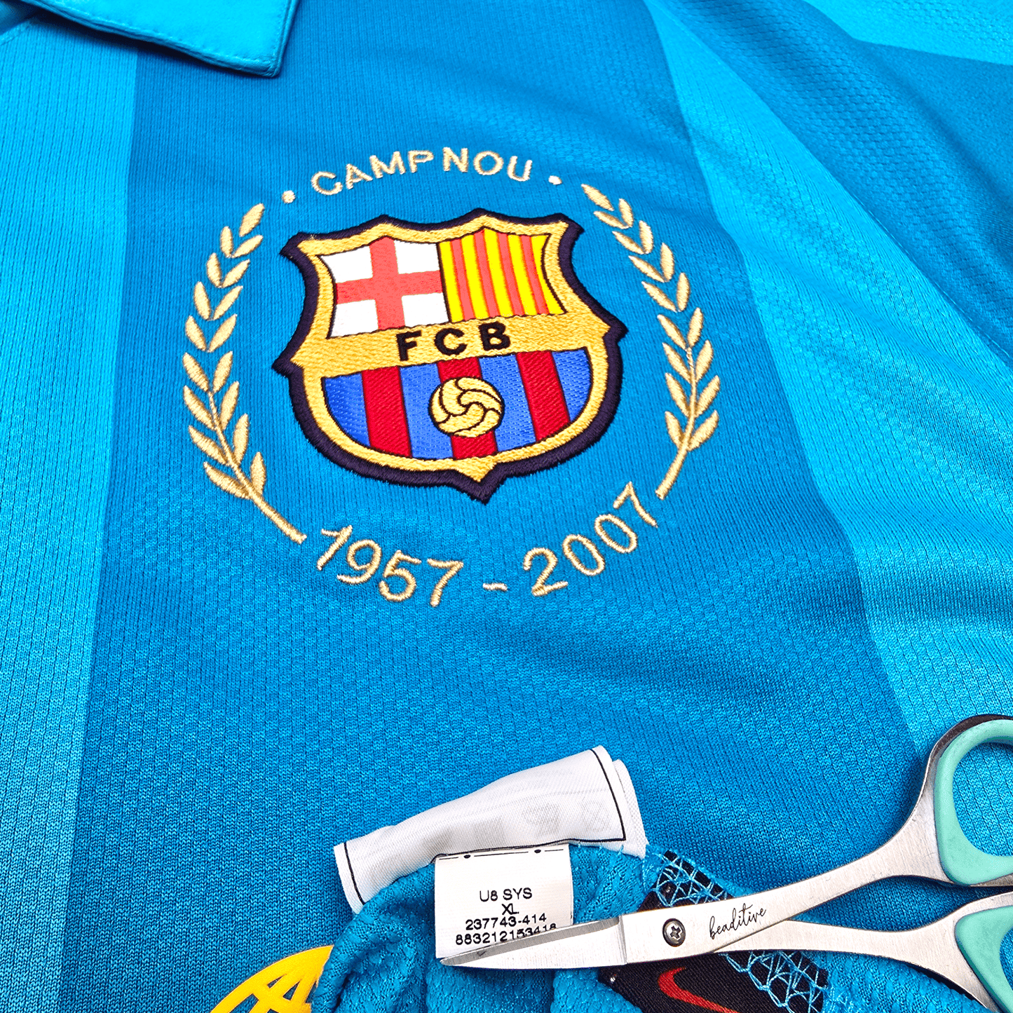 2007/08 Barcelona Away Football Shirt (XL) Nike #19 Messi