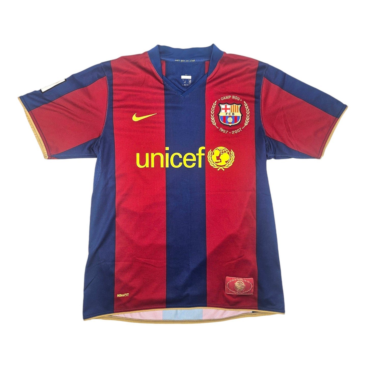 2007/08 Barcelona Home Football Shirt (M) Nike #9 Eto'o