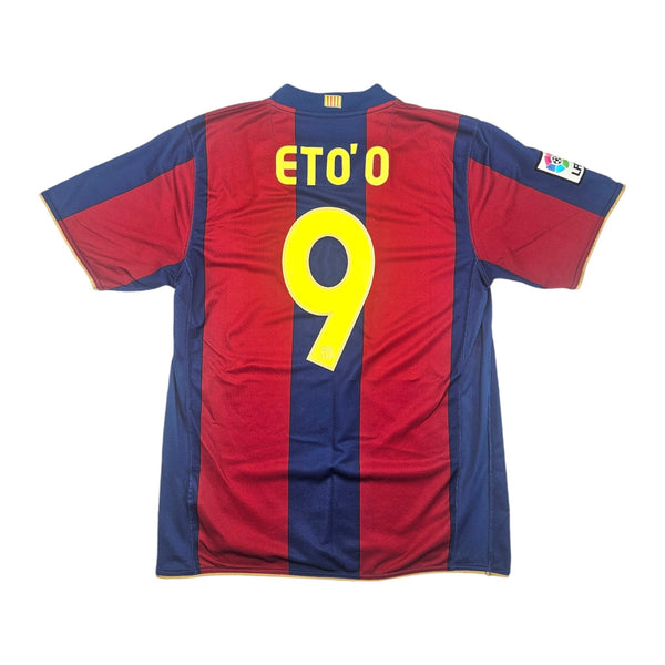 2007/08 Barcelona Home Football Shirt (M) Nike #9 Eto'o
