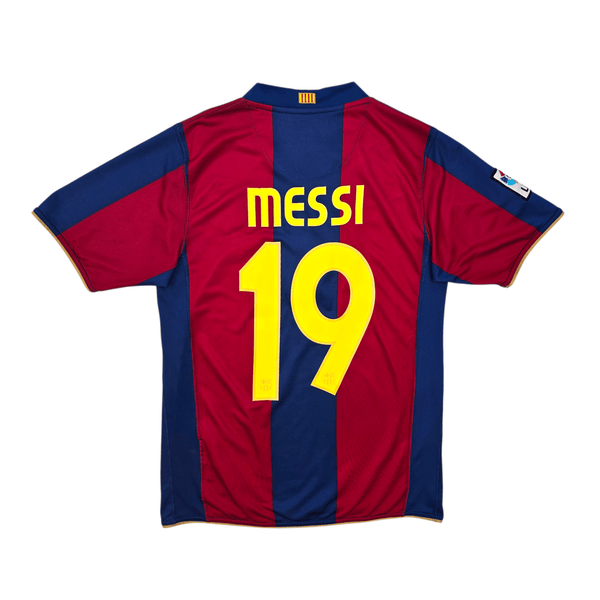 2007/08 Barcelona Home Football Shirt (S) Nike #19 Messi