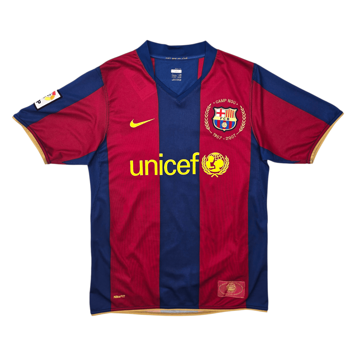2007/08 Barcelona Home Football Shirt (S) Nike #19 Messi