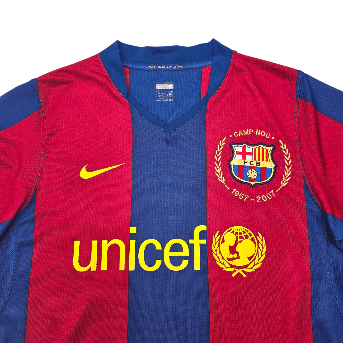 2007/08 Barcelona Home Football Shirt (S) Nike #19 Messi