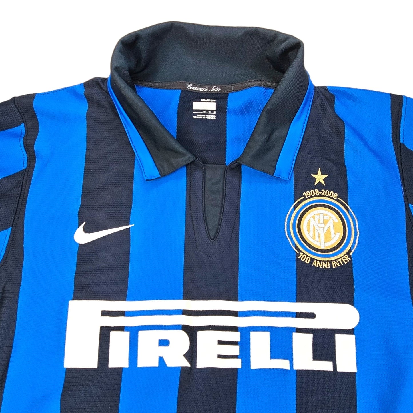 2007/08 Inter Milan Home Football Shirt (M) Nike #8 Ibrahimovic (Centenary)