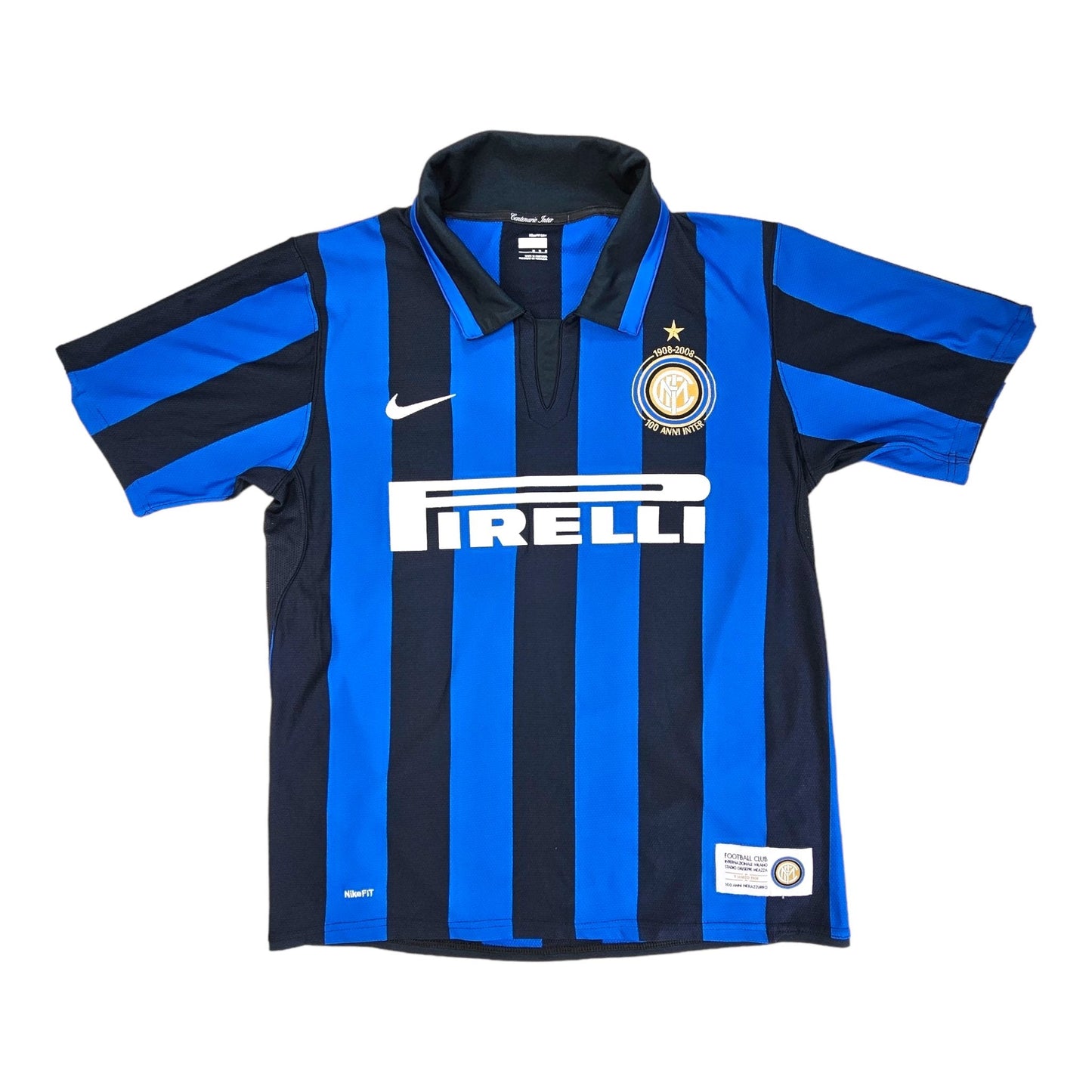 2007/08 Inter Milan Home Football Shirt (M) Nike #8 Ibrahimovic (Centenary)