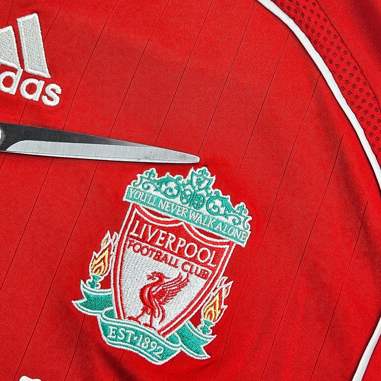 2007/08 Liverpool Home Football Shirt (S) Adidas #9 Torres