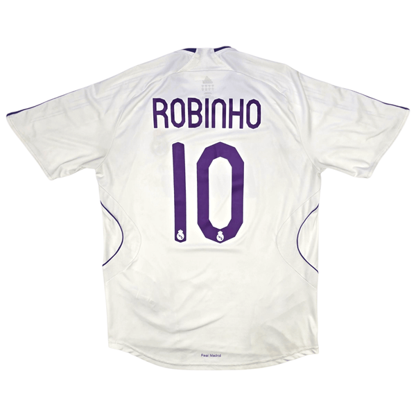 2007/08 Real Madrid Home Football Shirt (L) Adidas #10 Robinho