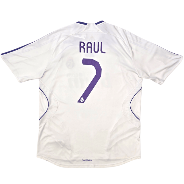 2007/08 Real Madrid Home Football Shirt (L) Adidas #7 Raul