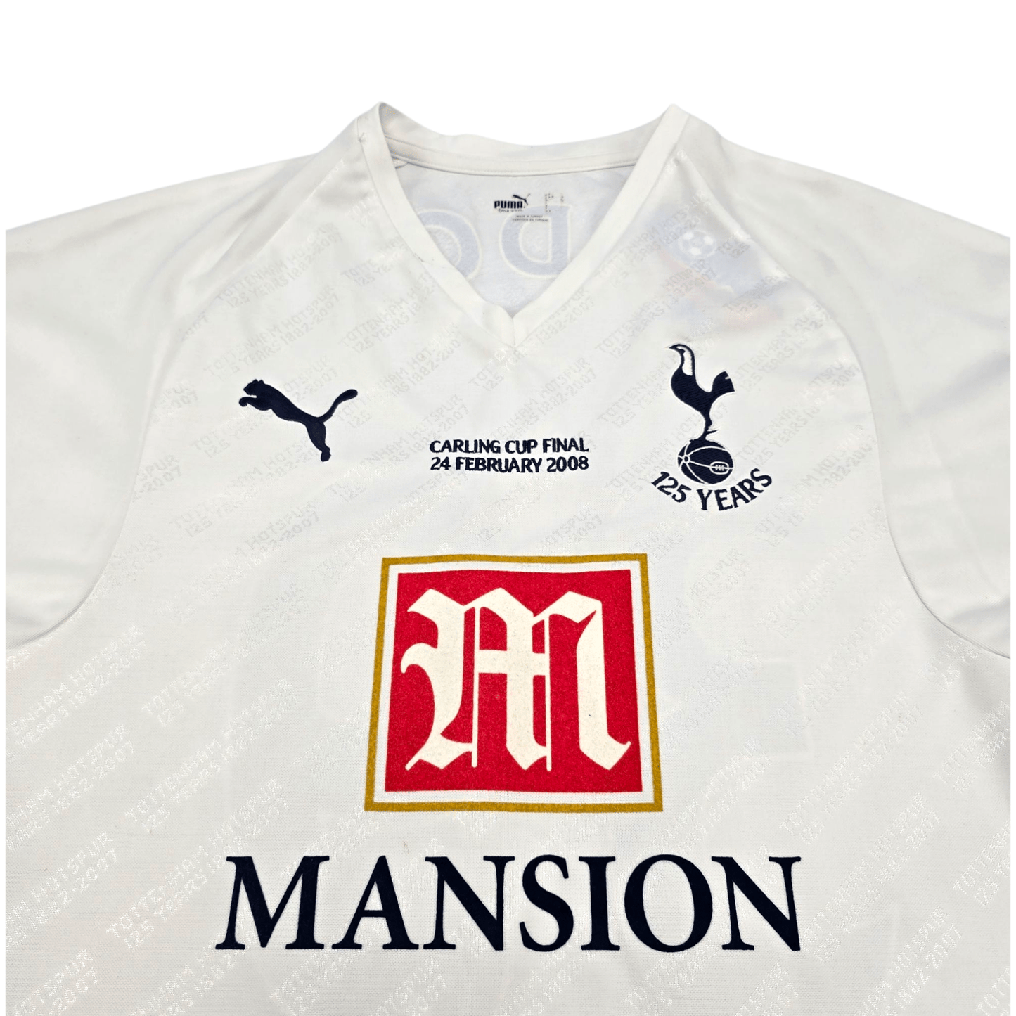 2007/08 Tottenham Hotspur Home Football Shirt (L) Puma #39 Woodgate (Carling Cup Final)