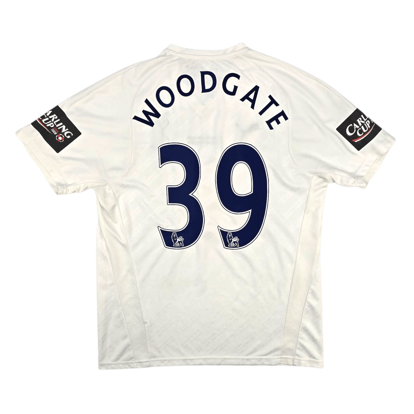 2007/08 Tottenham Hotspur Home Football Shirt (L) Puma #39 Woodgate (Carling Cup Final)