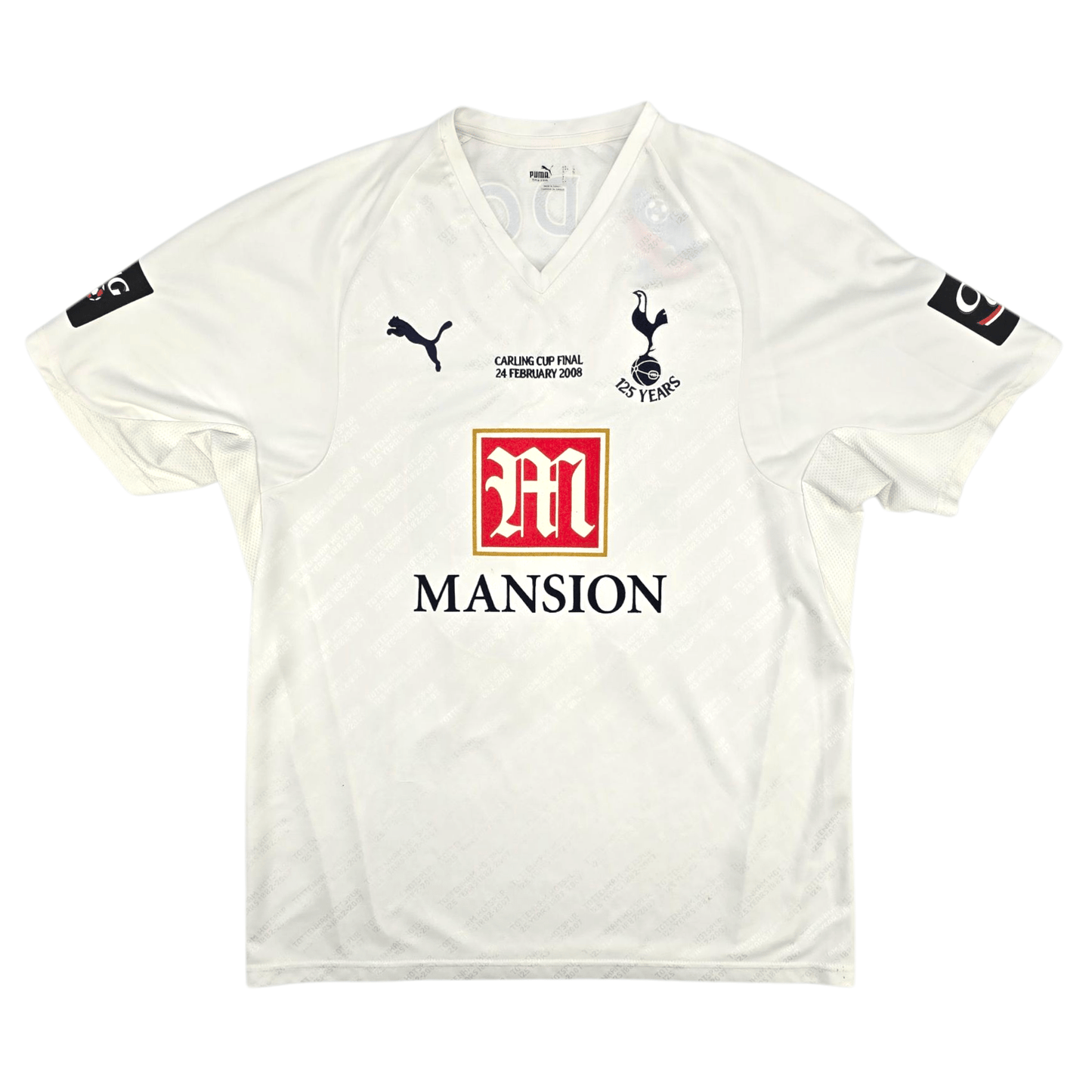 2007/08 Tottenham Hotspur Home Football Shirt (L) Puma #39 Woodgate (Carling Cup Final)