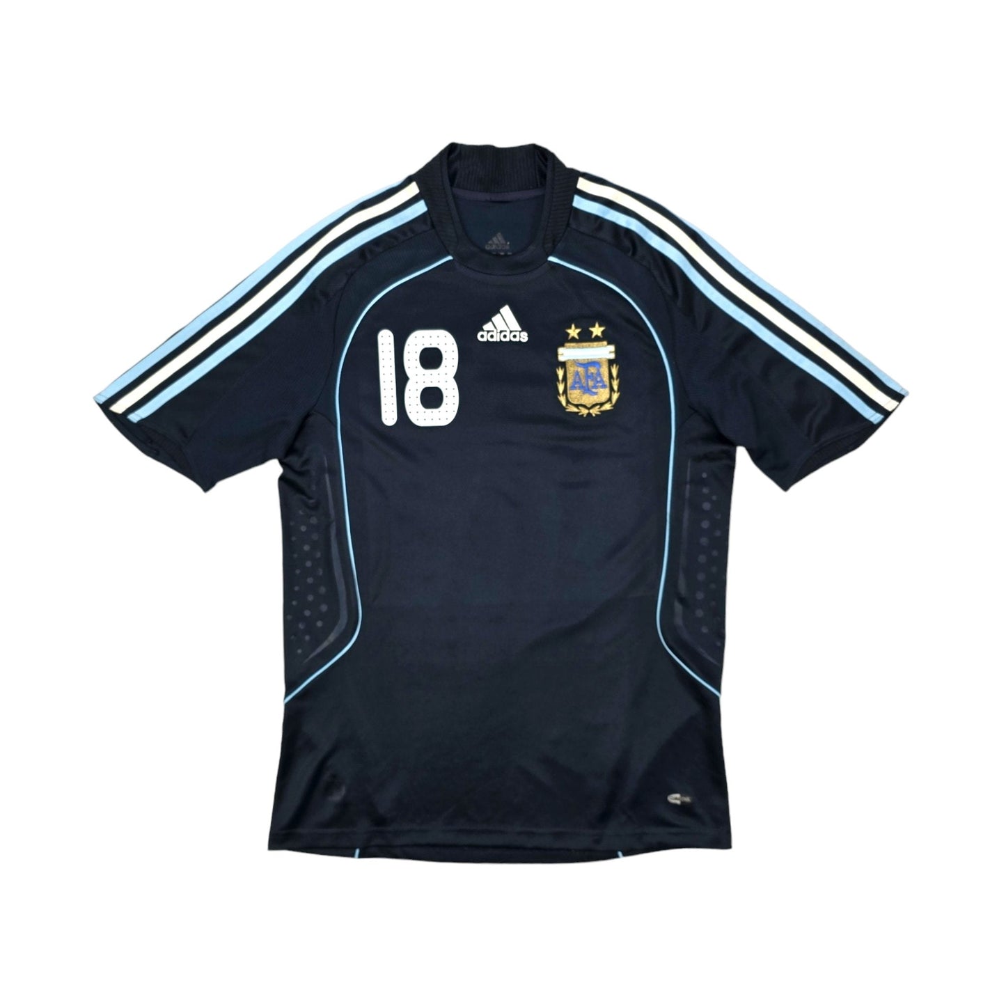 2007/09 Argentina Away Football Shirt (M) Adidas #18 Messi
