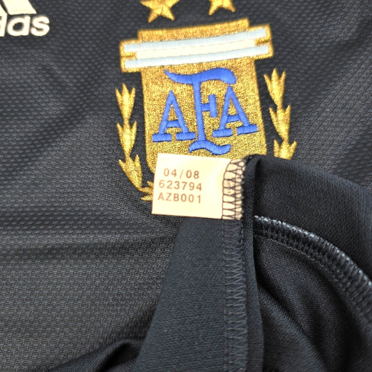 2007/09 Argentina Away Football Shirt (M) Adidas #18 Messi