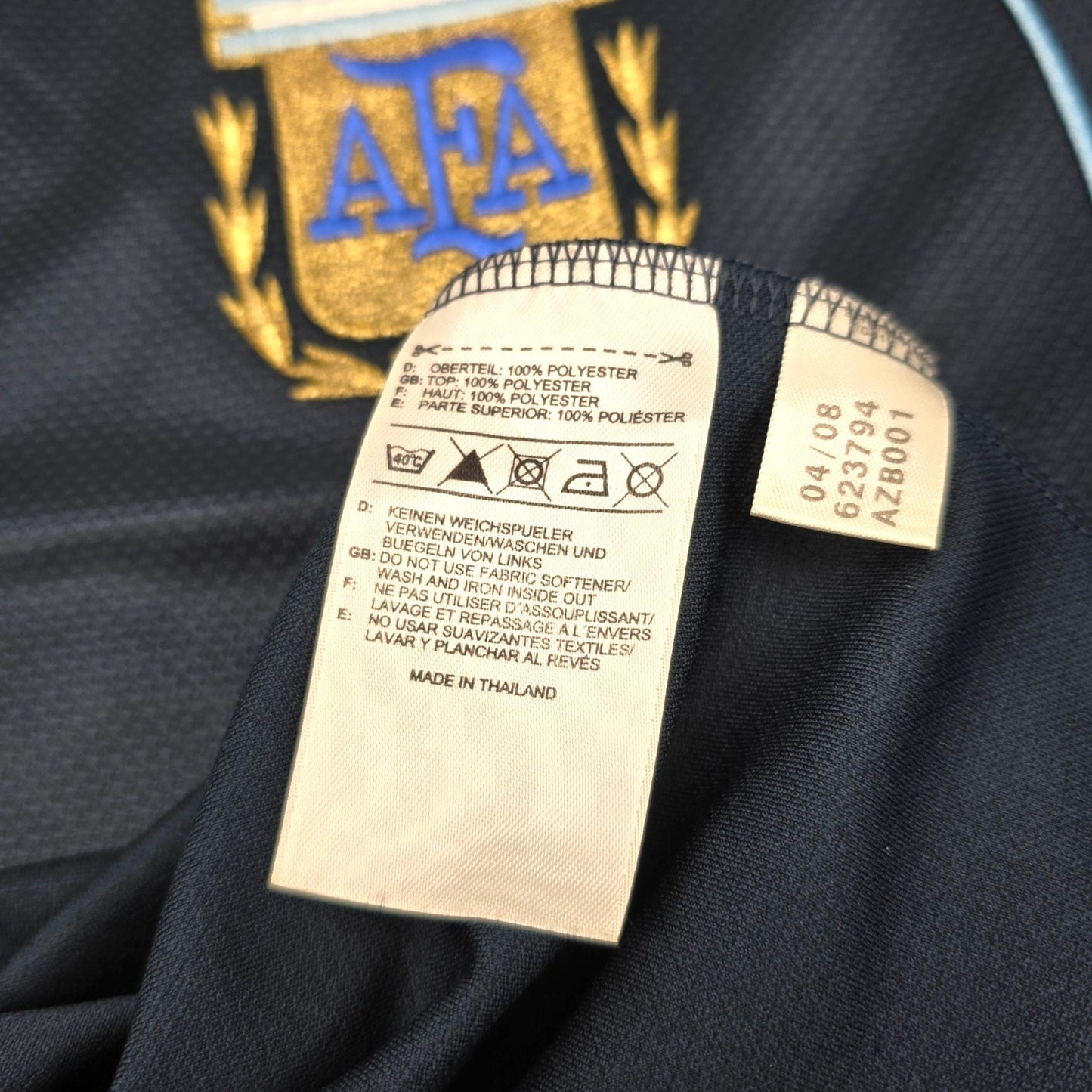 2007/09 Argentina Away Football Shirt (M) Adidas #18 Messi