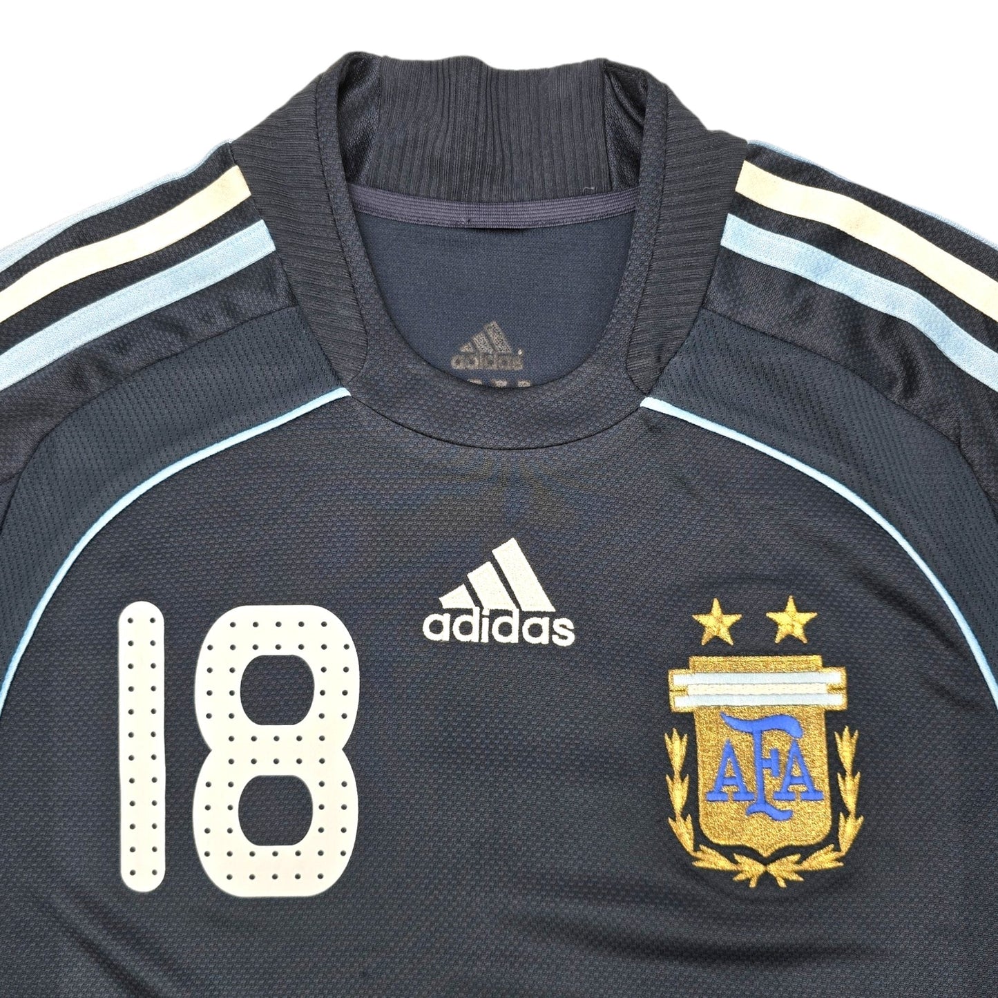 2007/09 Argentina Away Football Shirt (M) Adidas #18 Messi