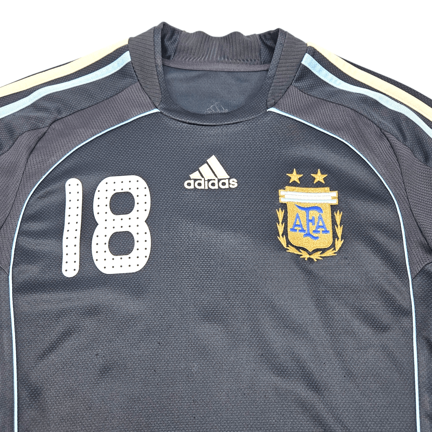 2007/09 Argentina Away Football Shirt (M) Adidas #18 Messi