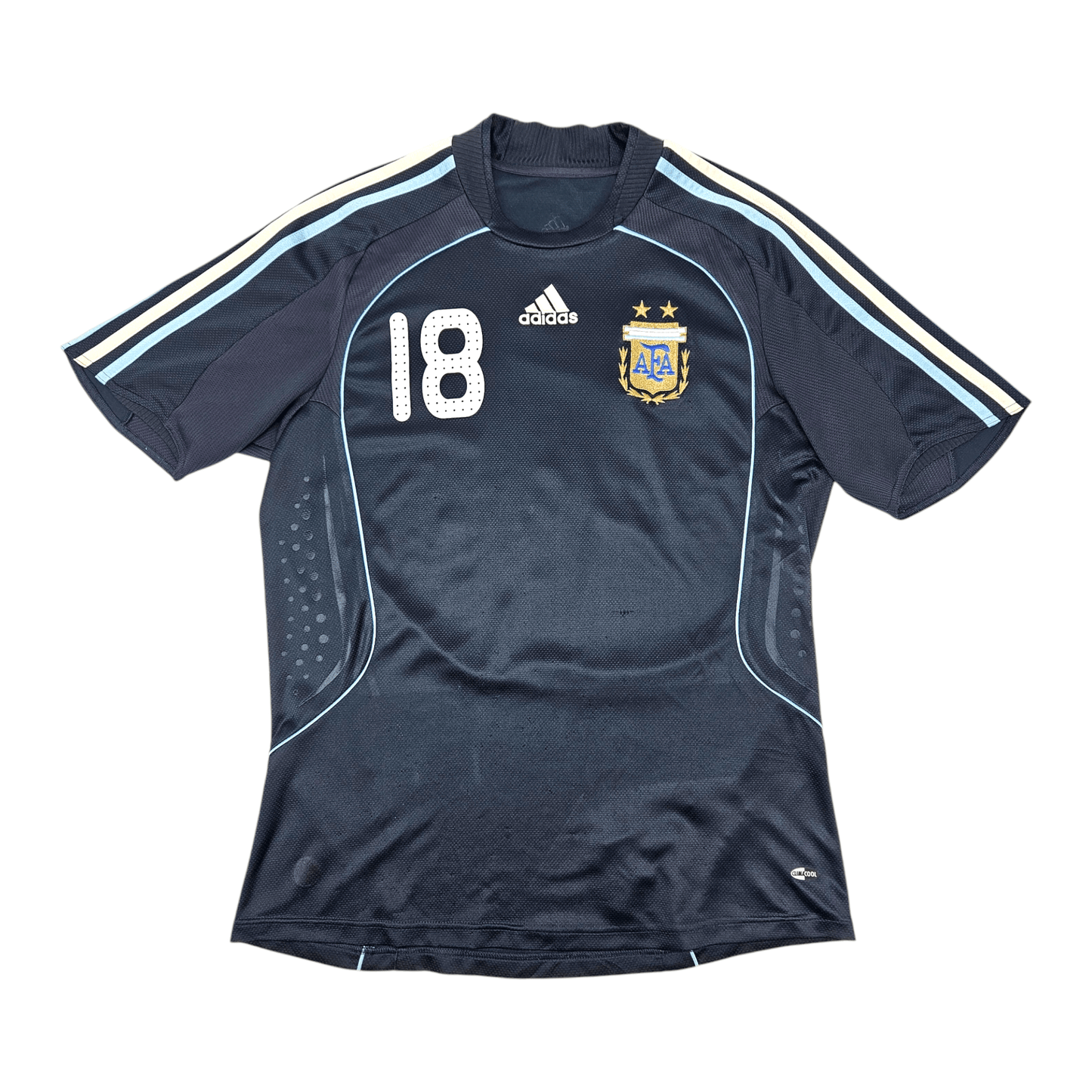 2007/09 Argentina Away Football Shirt (M) Adidas #18 Messi