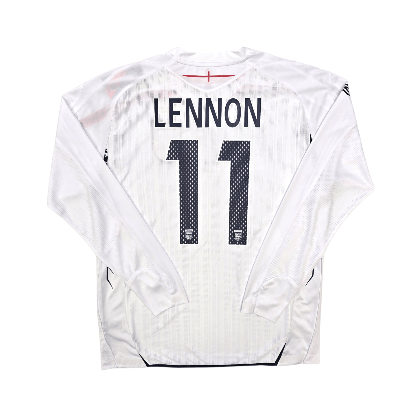 2007/09 England Home Football Shirt (L) Umbro #11 Lennon